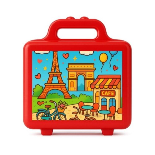 Maleta Plástica Personalizada 12x10cm Paris