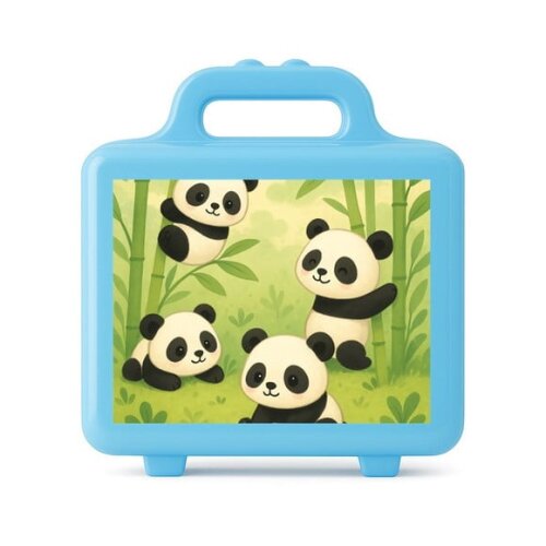 Maleta Plástica Personalizada 12x10cm Pandinhas