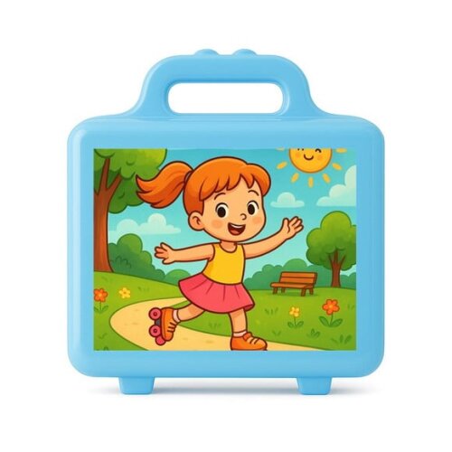 Maleta Plástica Personalizada 12x10cm Patins