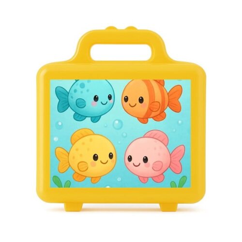 Maleta Plástica Personalizada 12x10cm Peixinhos Baby