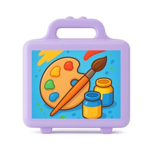 Maleta Plástica Personalizada 12x10cm Pintura e Tintas