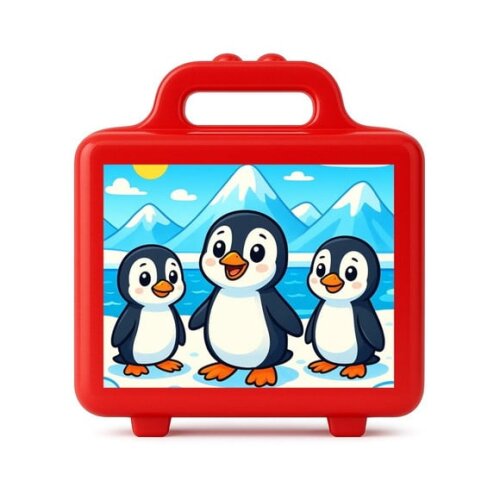 Maleta Plástica Personalizada 12x10cm Pinguins
