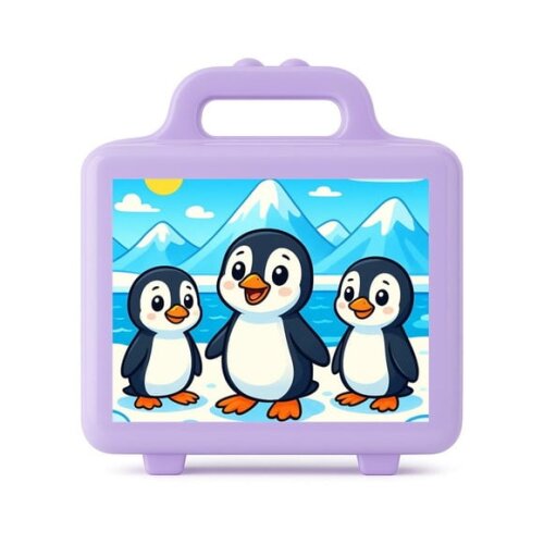 Maleta Plástica Personalizada 12x10cm Pinguins