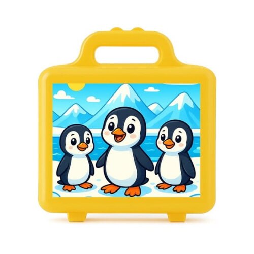Maleta Plástica Personalizada 12x10cm Pinguins