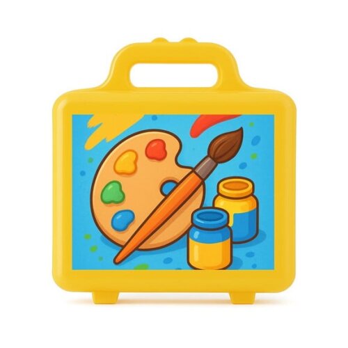 Maleta Plástica Personalizada 12x10cm Pintura e Tintas