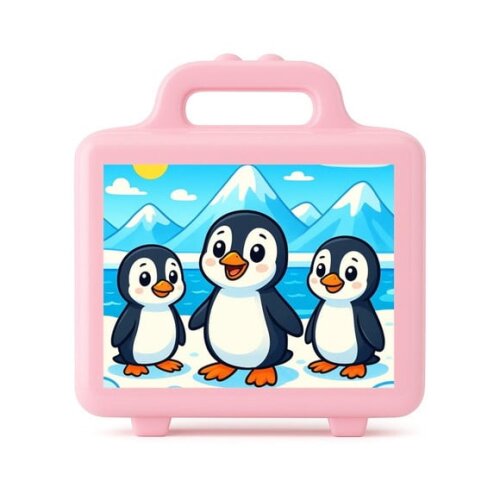 Maleta Plástica Personalizada 12x10cm Pinguins