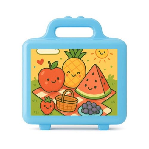 Maleta Plástica Personalizada 12x10cm Piquenique das Frutas