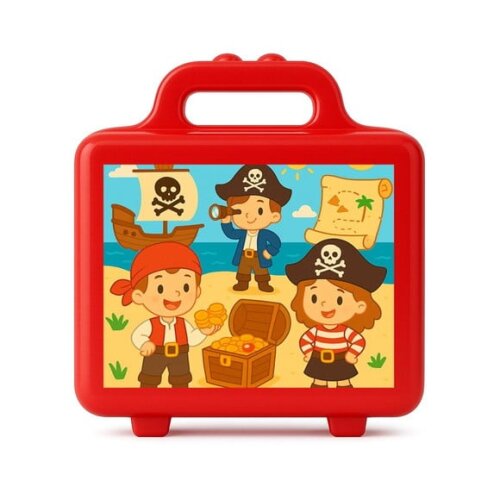 Maleta Plástica Personalizada 12x10cm Piratas