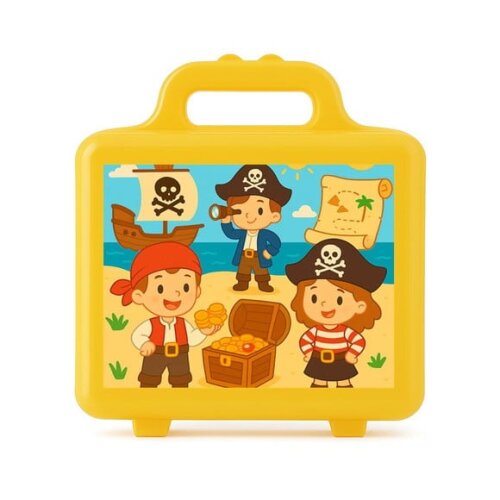 Maleta Plástica Personalizada 12x10cm Piratas