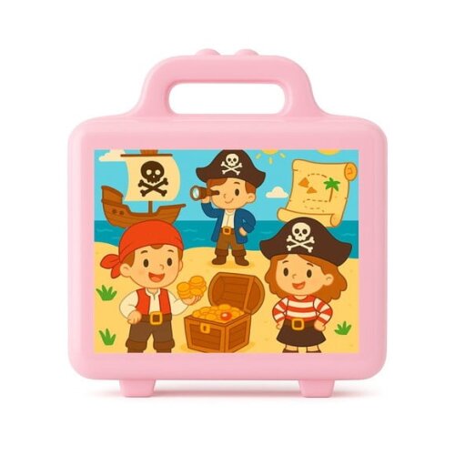 Maleta Plástica Personalizada 12x10cm Piratas