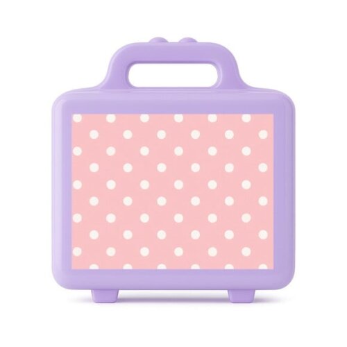 Maleta Plástica Personalizada 12x10cm Poá Rosa Bebê
