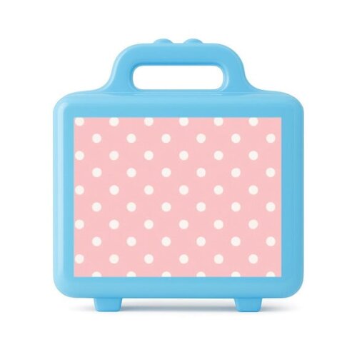 Maleta Plástica Personalizada 12x10cm Poá Rosa Bebê