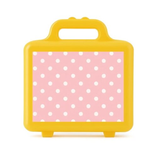 Maleta Plástica Personalizada 12x10cm Poá Rosa Bebê