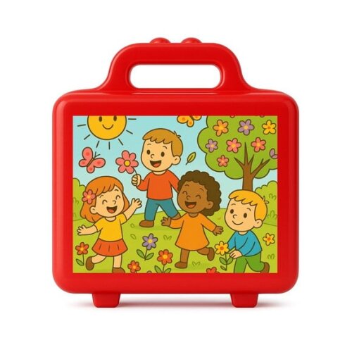 Maleta Plástica Personalizada 12x10cm Primavera Divertida
