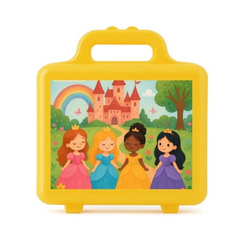 Maleta Plástica Personalizada 12x10cm Princesas Encantadas