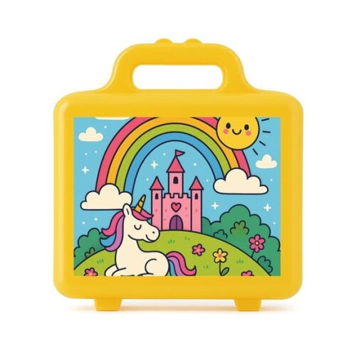 Maleta Plástica Personalizada 12x10cm Reino do Arco-íris