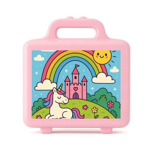 Maleta Plástica Personalizada 12x10cm Reino do Arco-íris