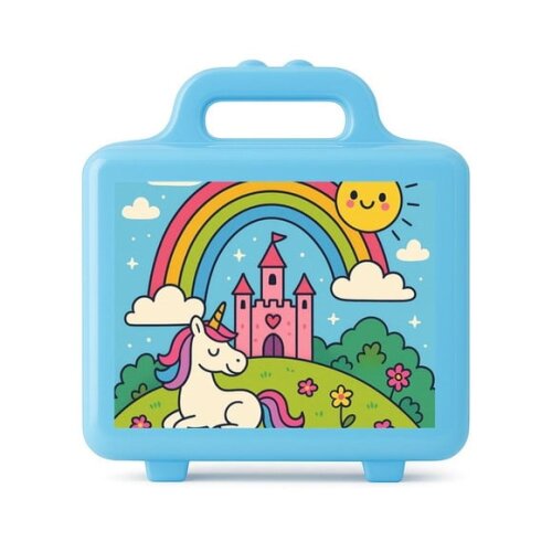 Maleta Plástica Personalizada 12x10cm Reino do Arco-íris