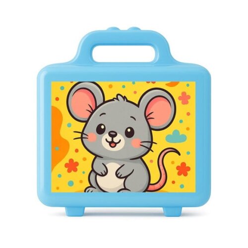 Maleta Plástica Personalizada 12x10cm Ratinho Fofo