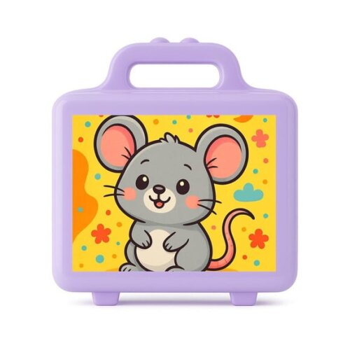 Maleta Plástica Personalizada 12x10cm Ratinho Fofo