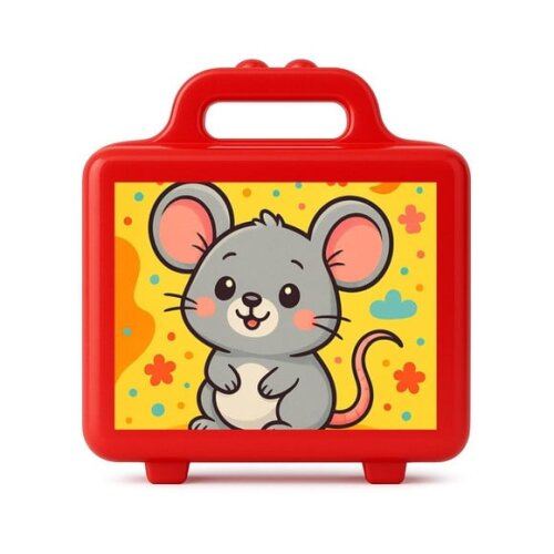 Maleta Plástica Personalizada 12x10cm Ratinho Fofo