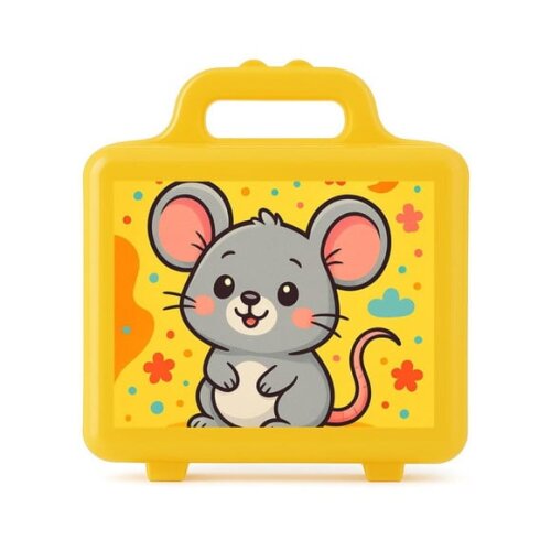 Maleta Plástica Personalizada 12x10cm Ratinho Fofo