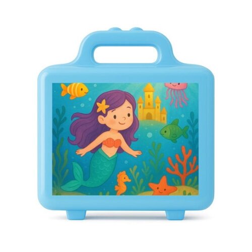 Maleta Plástica Personalizada 12x10cm Reino Subaquático