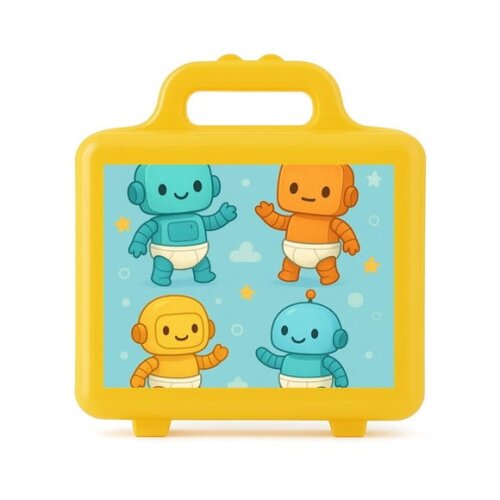 Maleta Plástica Personalizada 12x10cm Robôs Baby