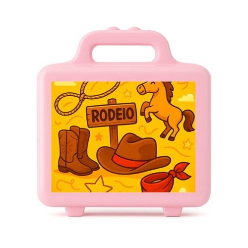 Maleta Plástica Personalizada 12x10cm Rodeio