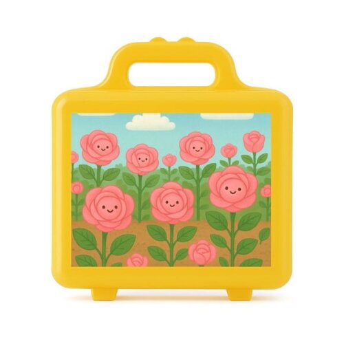 Maleta Plástica Personalizada 12x10cm Rosas Fofas