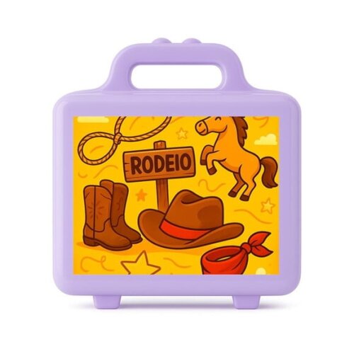 Maleta Plástica Personalizada 12x10cm Rodeio