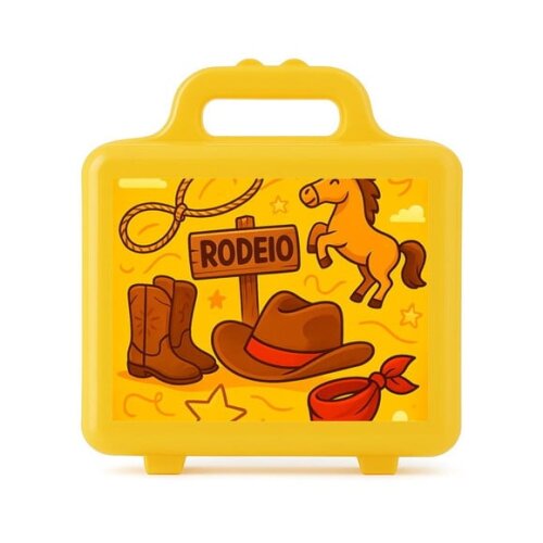 Maleta Plástica Personalizada 12x10cm Rodeio
