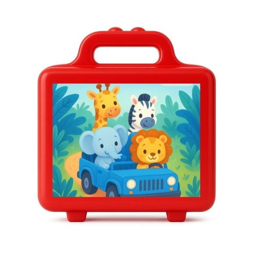 Maleta Plástica Personalizada 12x10cm Safari Azul