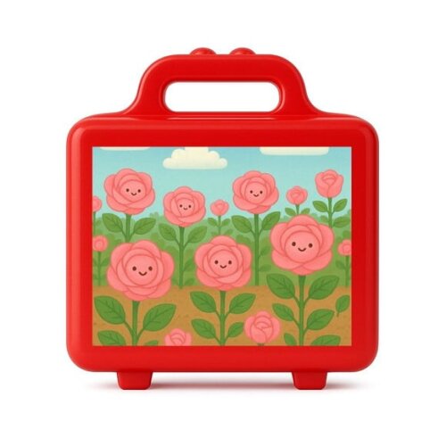 Maleta Plástica Personalizada 12x10cm Rosas Fofas
