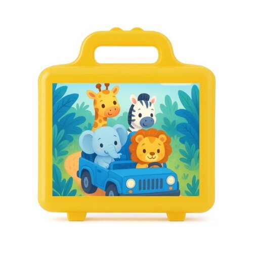 Maleta Plástica Personalizada 12x10cm Safari Azul