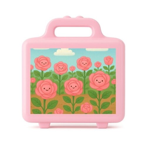 Maleta Plástica Personalizada 12x10cm Rosas Fofas