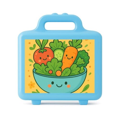 Maleta Plástica Personalizada 12x10cm Salada Divertida