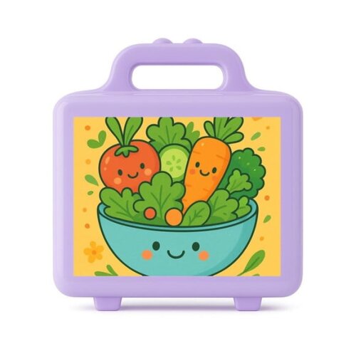 Maleta Plástica Personalizada 12x10cm Salada Divertida
