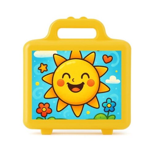 Maleta Plástica Personalizada 12x10cm Sol Sorridente