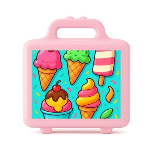 Maleta Plástica Personalizada 12x10cm Sorvetes