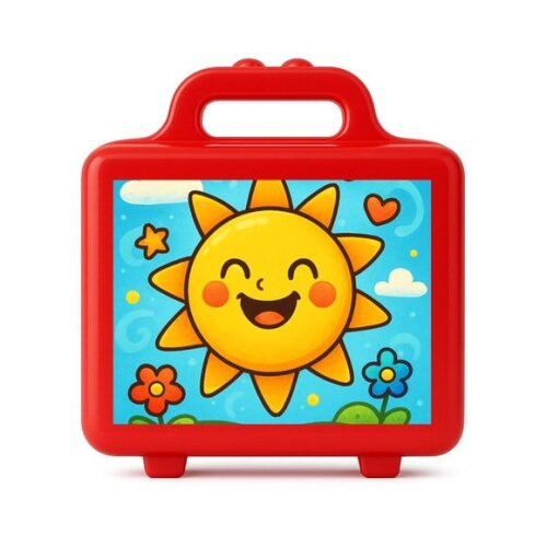Maleta Plástica Personalizada 12x10cm Sol Sorridente