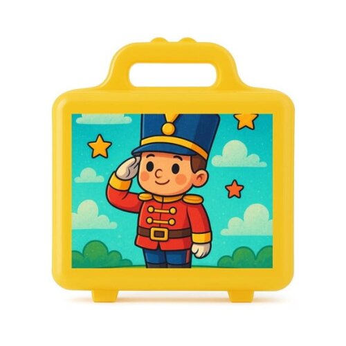 Maleta Plástica Personalizada 12x10cm Soldadinho de Chumbo