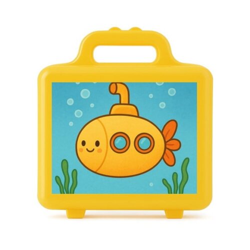 Maleta Plástica Personalizada 12x10cm Submarino