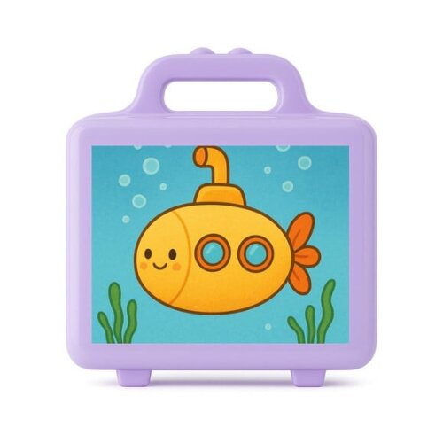 Maleta Plástica Personalizada 12x10cm Submarino