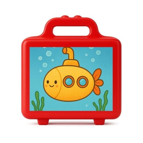 Maleta Plástica Personalizada 12x10cm Submarino