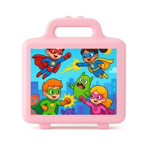 Maleta Plástica Personalizada 12x10cm Super Heróis