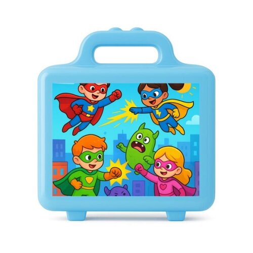 Maleta Plástica Personalizada 12x10cm Super Heróis