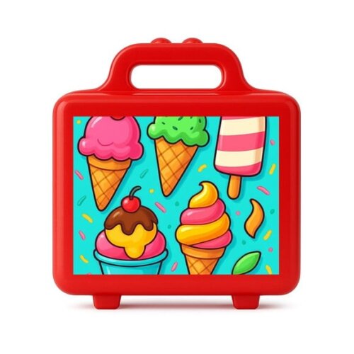 Maleta Plástica Personalizada 12x10cm Sorvetes