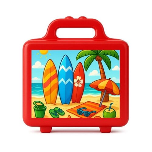 Maleta Plástica Personalizada 12x10cm Surf