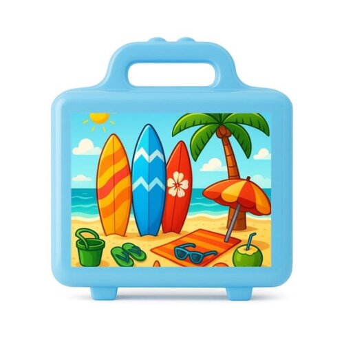 Maleta Plástica Personalizada 12x10cm Surf